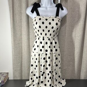 Monteau Black & White Polka Dot Dress